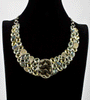 Sterling Silver Pyritized Ammonite, Green Amethyst, Citrine and Labradorite Necklace