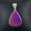 Sterling Silver Titanium Coated Druzy Agate Pendant