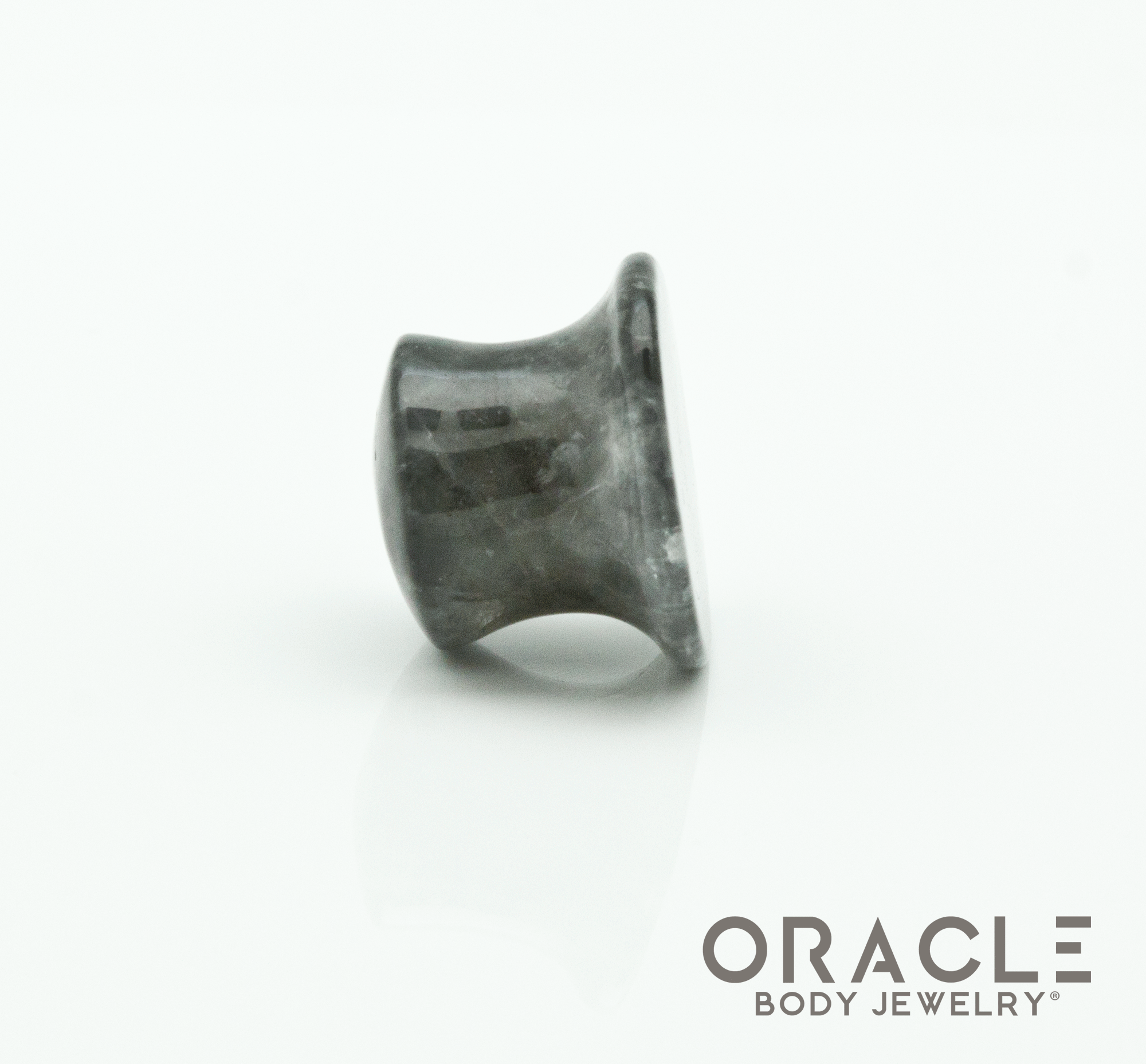 Cloudy Smoky Quartz Mayan Style Flare Plugs