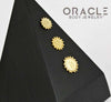 14k Hammered Nova Threadless Gold End