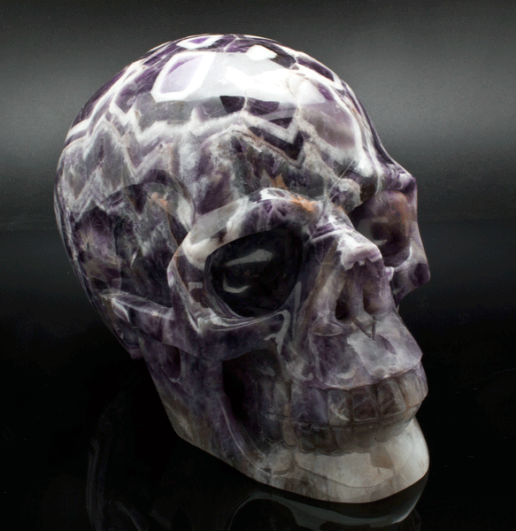 Large Amethyst Carved Large Skull