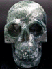 Moss Agate Carved Skull