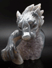 Agate and Amethyst Druzy Wolf Carving