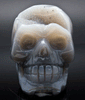 Druzy Agate Skull Carving