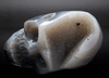Druzy Agate Skull Carving