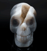Druzy Agate Skull Carving