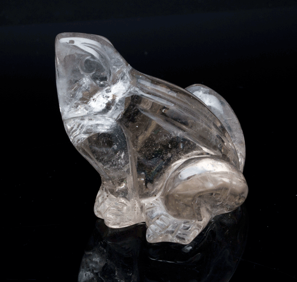 Quartz Frog Carving