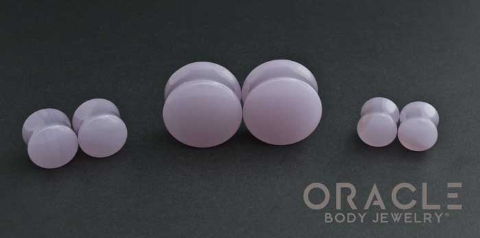 Lilac Quartz Double Flare Plugs