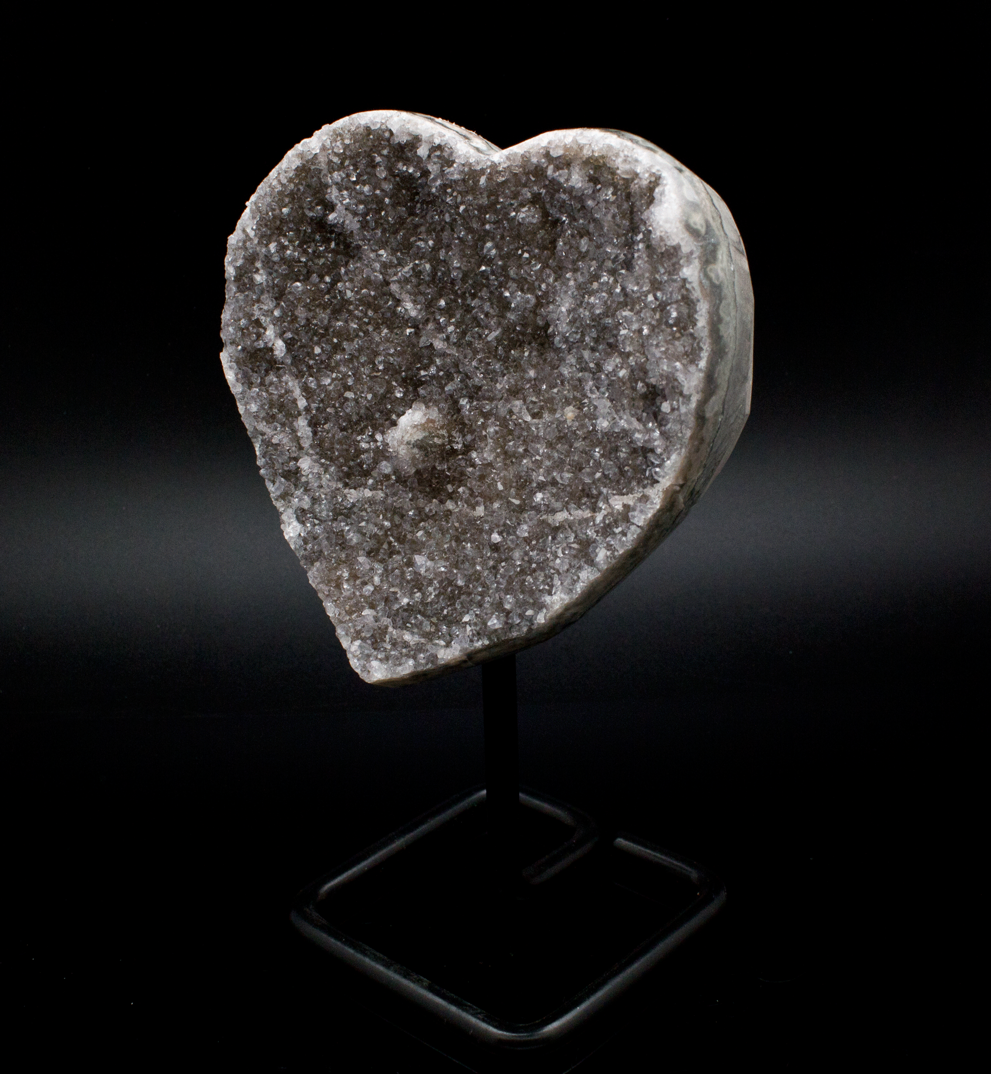 Amethyst Heart on Stand