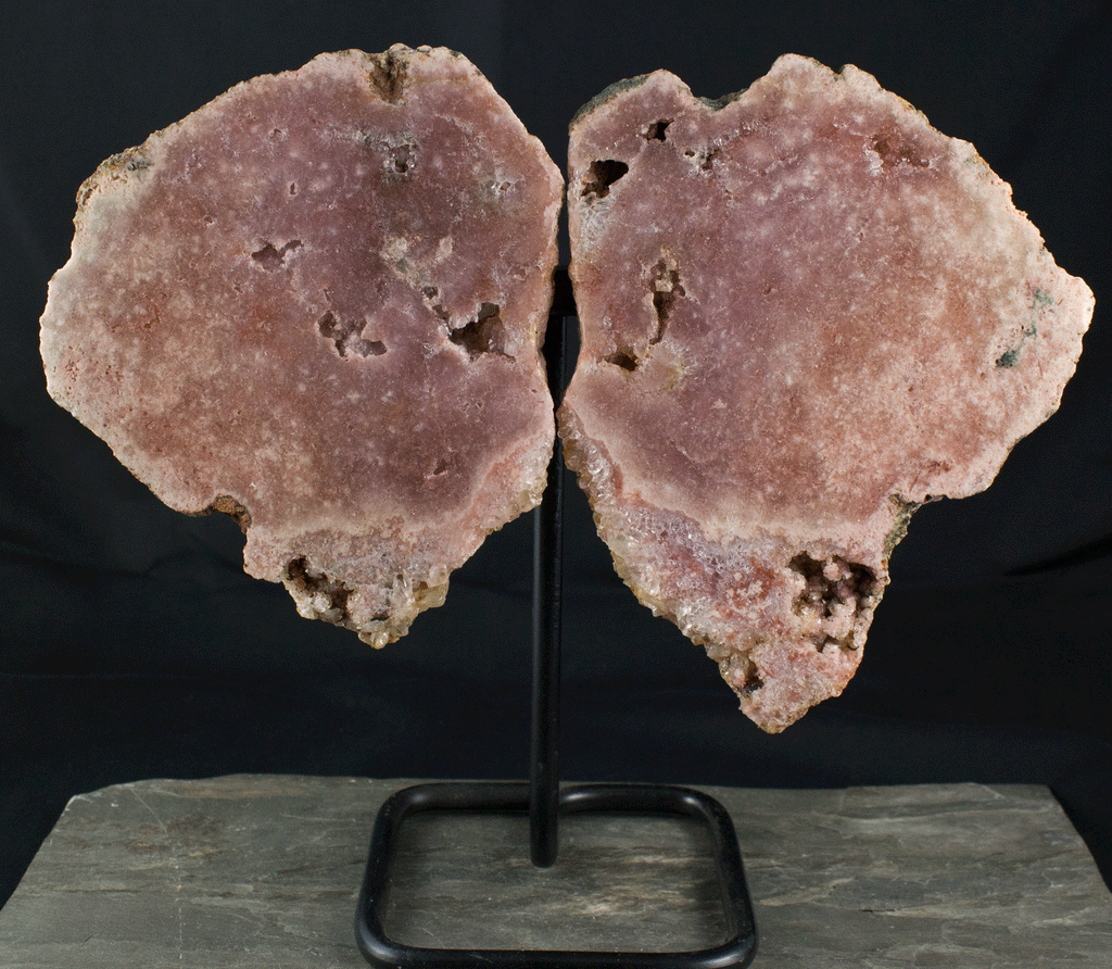 Pink Amethyst Sliced Specimen on Stand