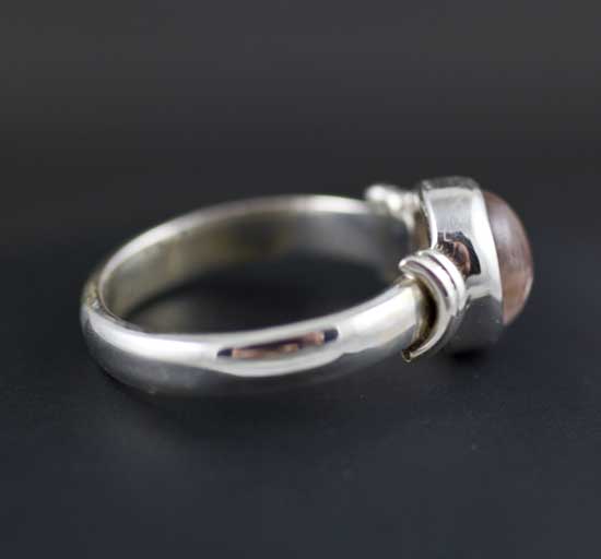 Sterling Silver Morganite Ring Size 7