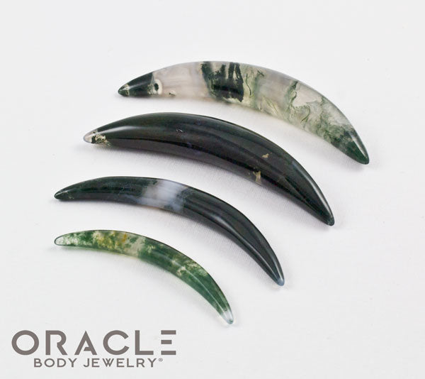 Moss Agate Septum Tusk