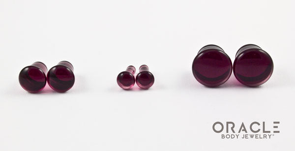 Dark Purple Quartz Single Flare Plugs