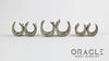 White Brass Saddles with Nugget Texture