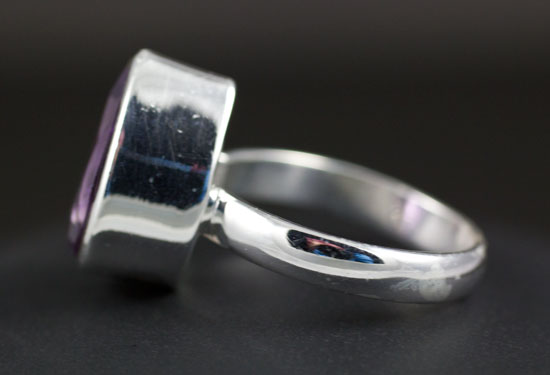 Sterling Silver Ring Amethyst Size 7