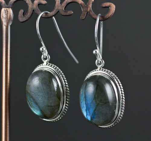 Sterling Silver Labradorite Earrings