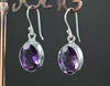 Sterling Silver Faceted Amethyst Earrings
