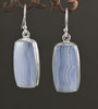 Sterling Silver Blue Lace Agate Earrings