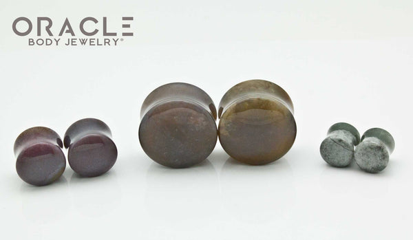 Indian Agate Double Flare Plugs