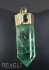 Zuul Pendant With Green Fluorite Point and Double Smoky Quartz Accents