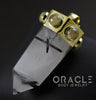 Zuul Pendant with Tourmalated Quartz Point and Rutilated Quartz Accents