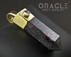 Zuul Pendant with Ruby In Zoisite Point and Rose Quartz Accents