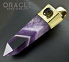 Zuul Pendant with amethyst Point and Copper Infused Obsidian Accents