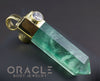 Zuul Pendant with Green Fluorite Point and CZ and Amethyst Accents