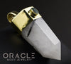 Zuul Pendant with Tourmalated Quartz Point and Ethiopian Black Opal Accents