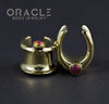 1/2" (12.5mm) Brass Saddles with Black Synthetic Opal