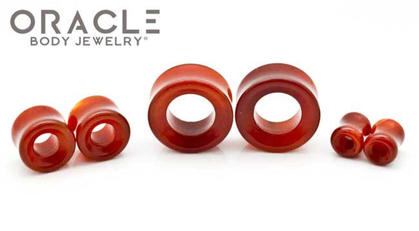 Carnelian Agate Eyelets / Tunnels