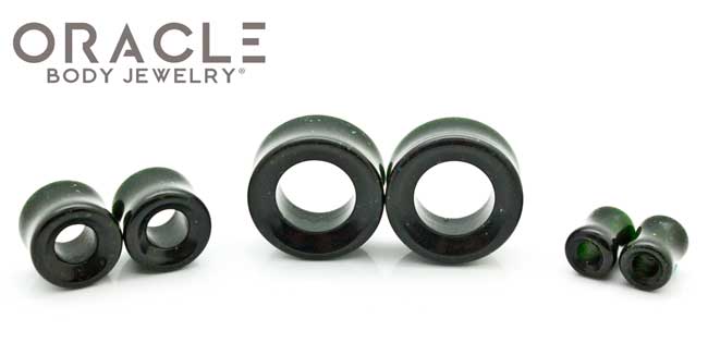 Green Goldstone Eyelets / Tunnels