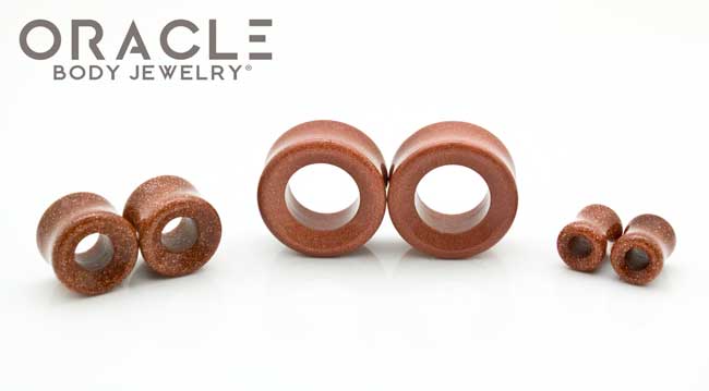 Cinnamon Goldstone Eyelets / Tunnels