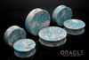 Ocean Wave Turquoise Concave Solid Double Flare Plugs