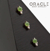 14k Gold Jade and Diamond Threadless End