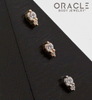 14k Double CZ Threadless End