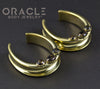 1-1/2" (38mm) Brass Saddles with Copper Infused Obsidian