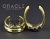 1-1/2" (38mm) Brass Saddles with Copper Infused Obsidian