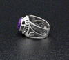 Sterling Silver Copper Purple Turquoise Ring Size 6.5
