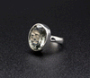 Sterling Silver Green Amethyst Ring Size 7