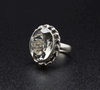 Sterling Silver Green Amethyst Ring Size 7