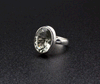 Sterling Silver Green Amethyst Ring Size 7