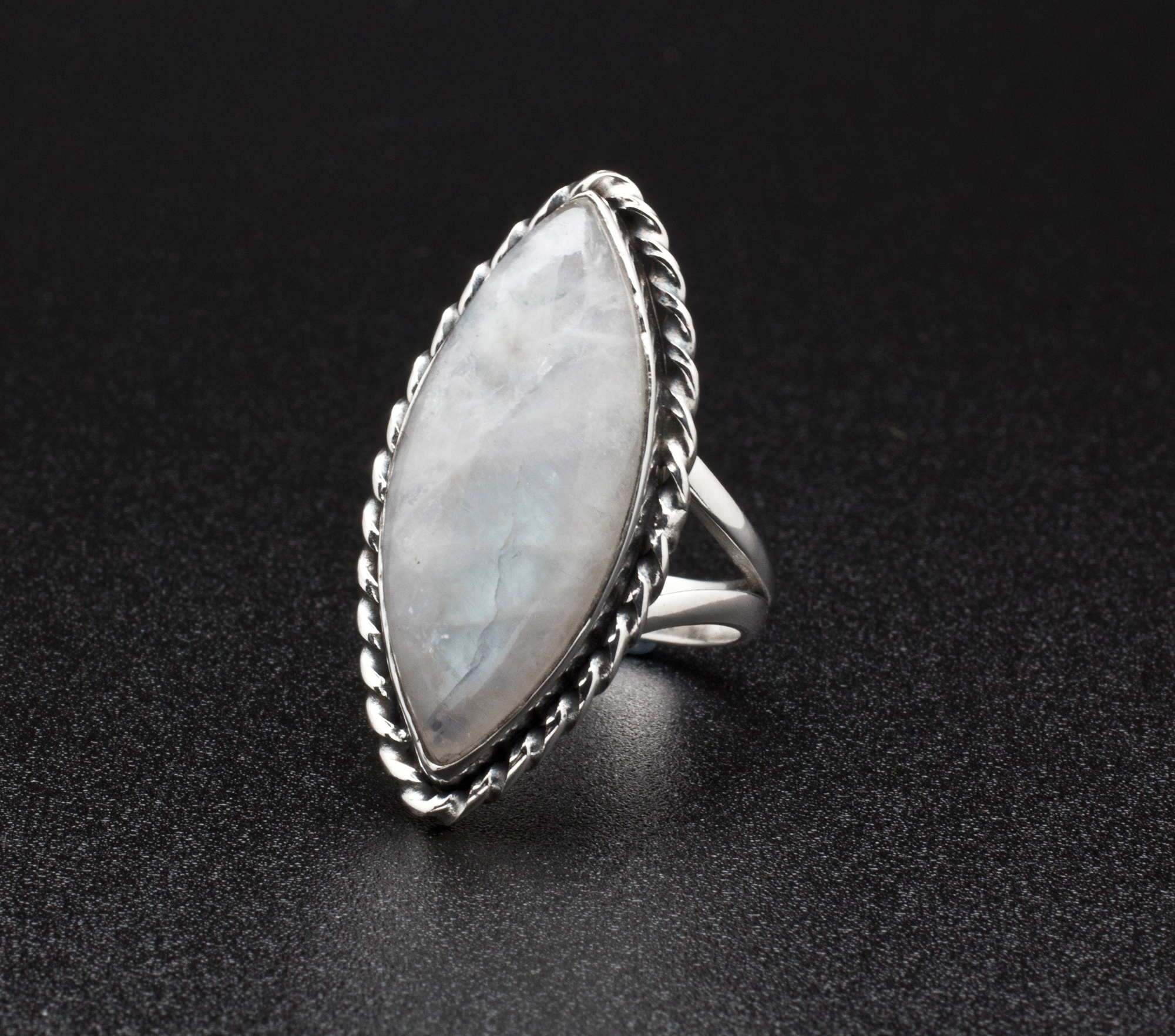 Sterling Silver Moonstone Ring Size 7