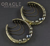 2" (51mm) Brass Saddles with Chains, Hematite and Pyrite