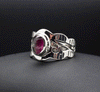 Sterling Silver Garnet Ring Size 7