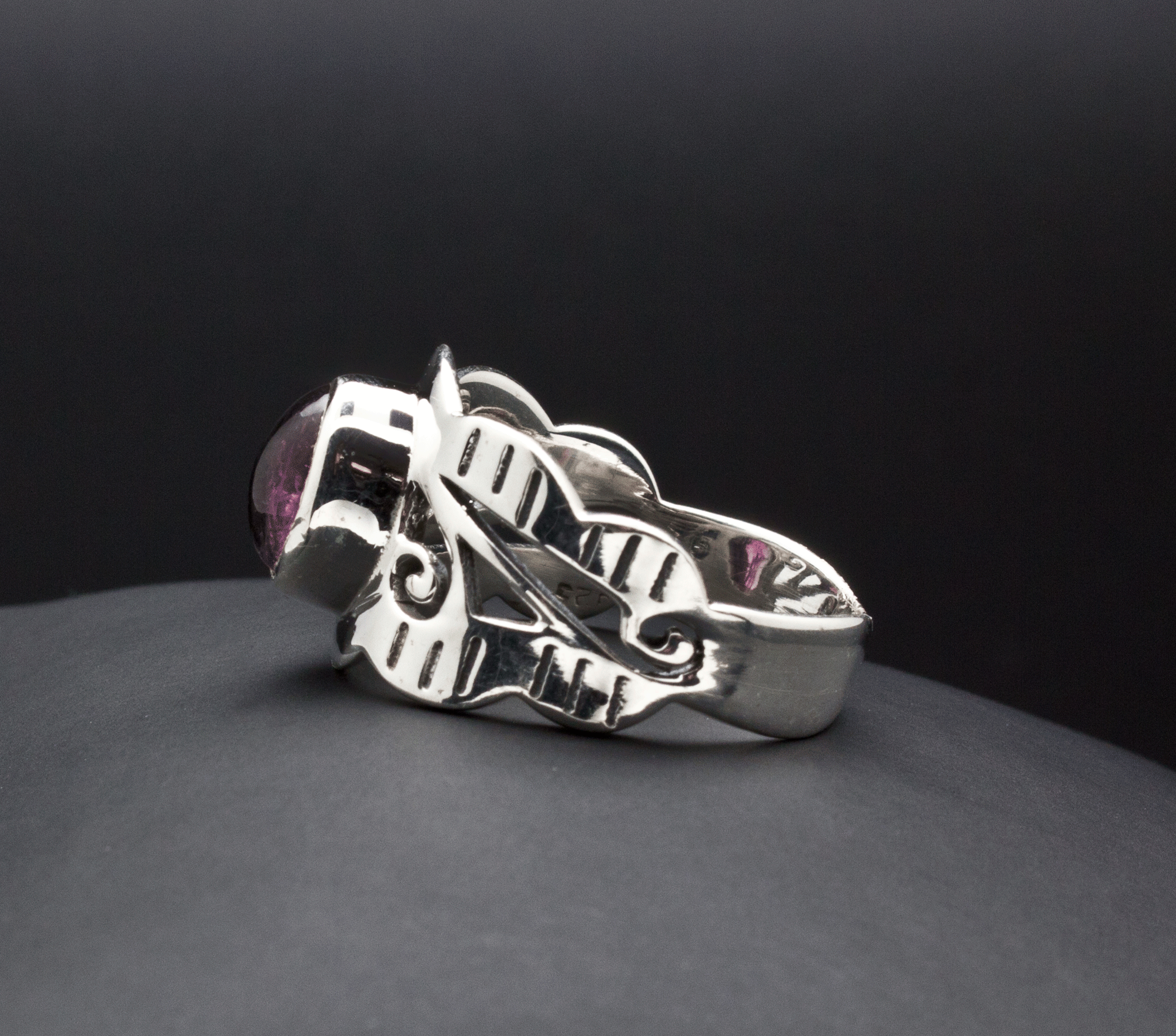 Sterling Silver Garnet Ring Size 7