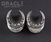 3/4" (19mm) Sterling Silver Saddles with Channel Set Black and Grey Raw Diamonds