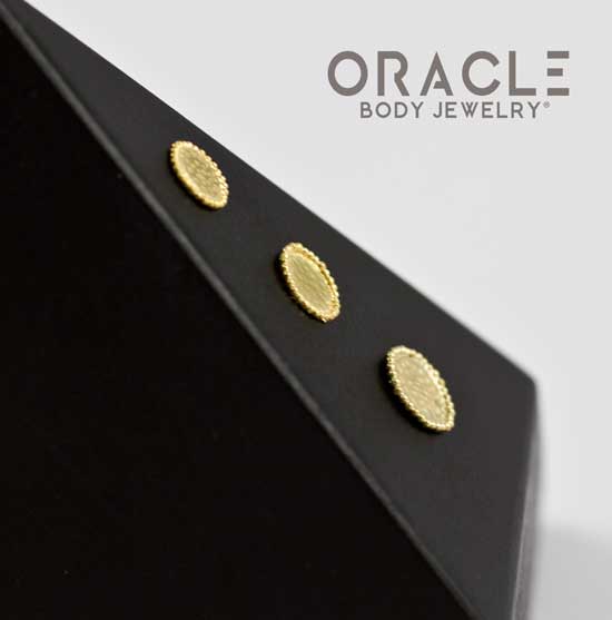 14k Quorra Threadless Gold End