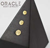 14k Hammered Disc Threadless Gold End