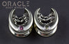 3/4" (19mm) White Brass Saddles with Chains and Tourmalines